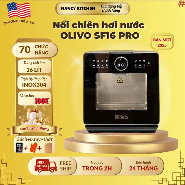Nồi chiên hơi nước Olivo SF16 Pro - 1