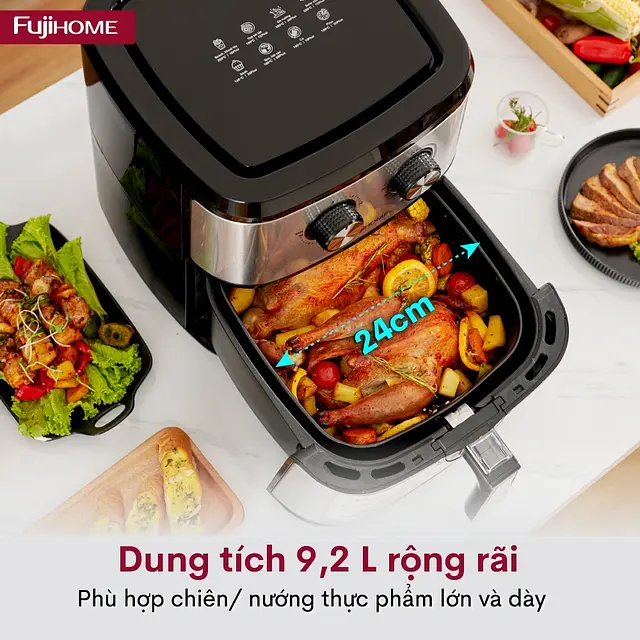 Nồi Chiên Không Dầu 9.2L Nhập Khẩu Fujihome - 8