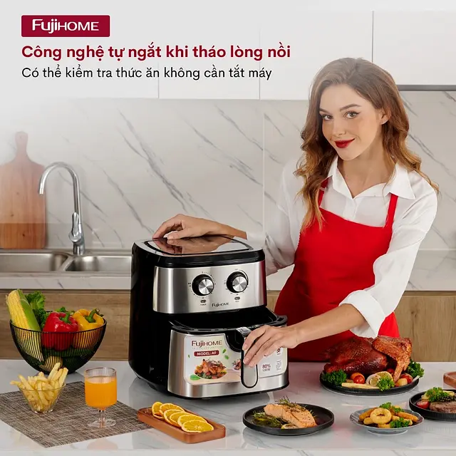 Nồi Chiên Không Dầu 9.2L Nhập Khẩu Fujihome - 5