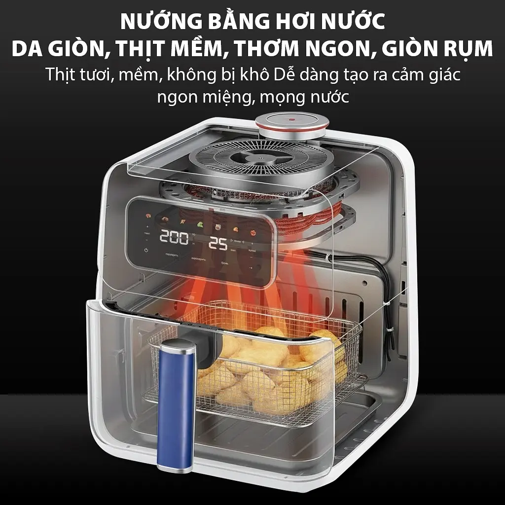 Nồi chiên hơi nước QCOOKO AM-002A dung tích 6L - 10