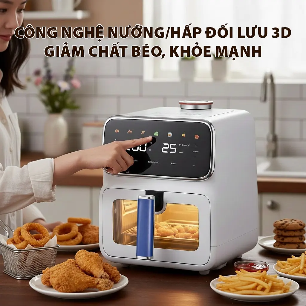 Nồi chiên hơi nước QCOOKO AM-002A dung tích 6L - 7