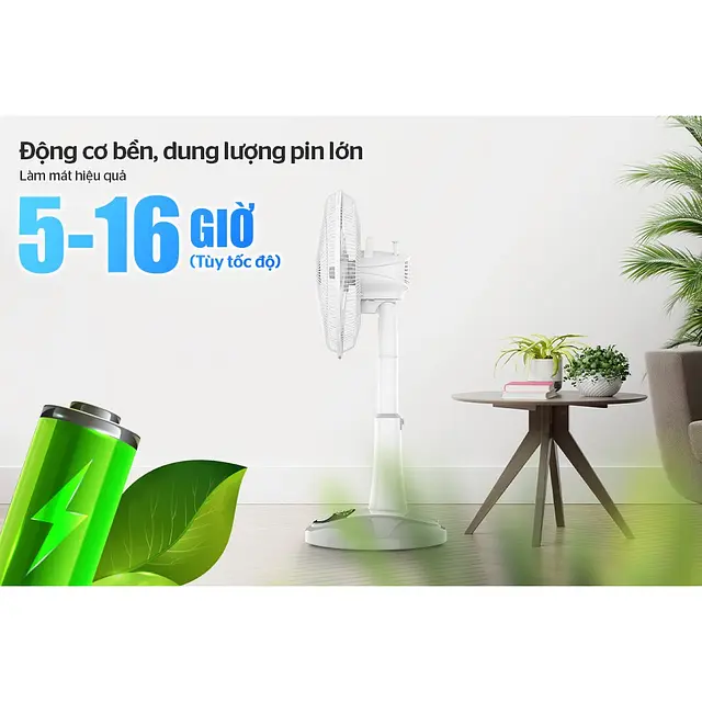 Quạt sạc tích điện Sunhouse SHD7228 - 6
