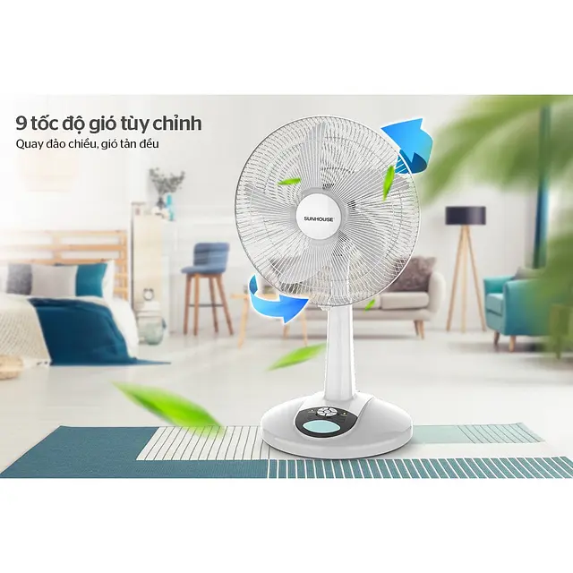 Quạt sạc tích điện Sunhouse SHD7228 - 5
