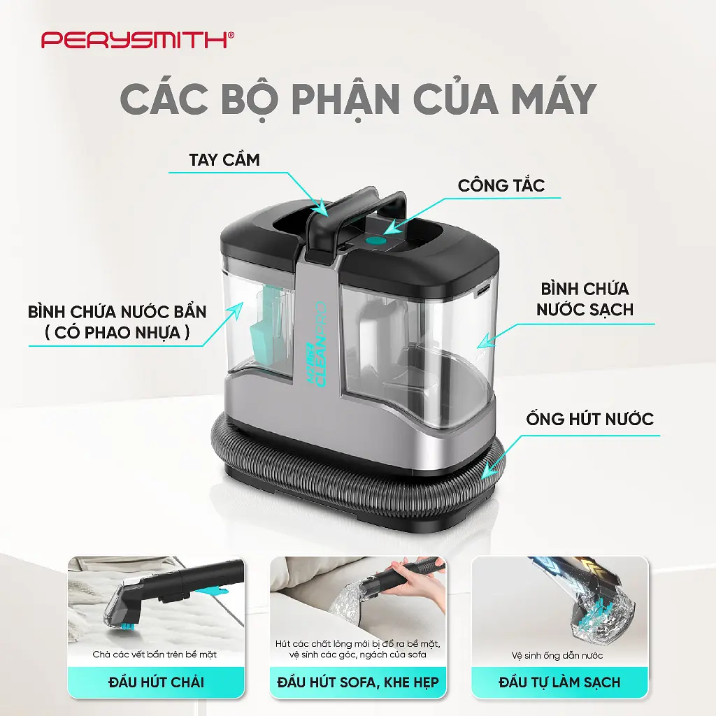 Máy Giặt Hút PerySmith M2Lite-II CleanPro - 12