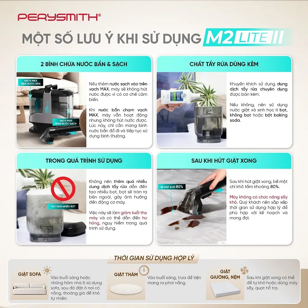 Máy Giặt Hút PerySmith M2Lite-II CleanPro - 9