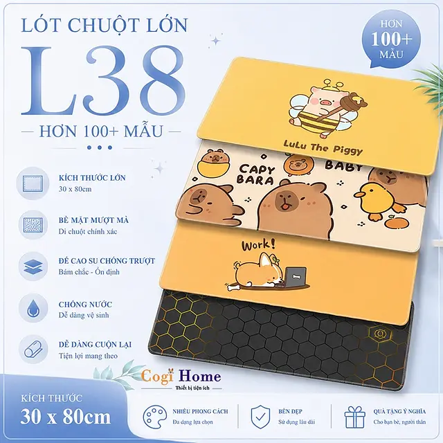 Lót Chuột Cỡ Lớn 30 x 80cm Hơn 100+ Mẫu Để Bàn Di Chuột Đế Cao Su Chống Trượt — ảnh 2