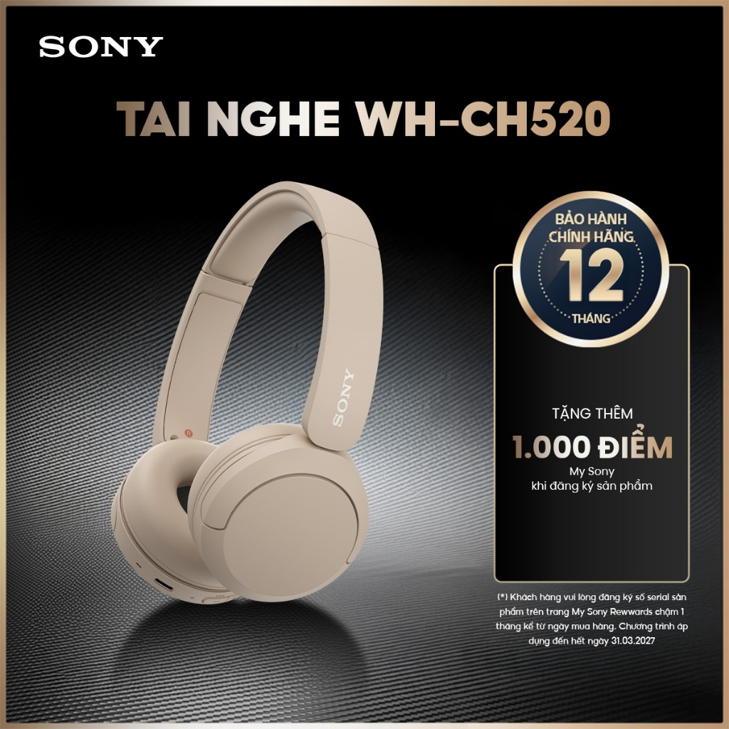 Tai nghe bluetooth Sony WHCH520 – tai nghe bluetooth