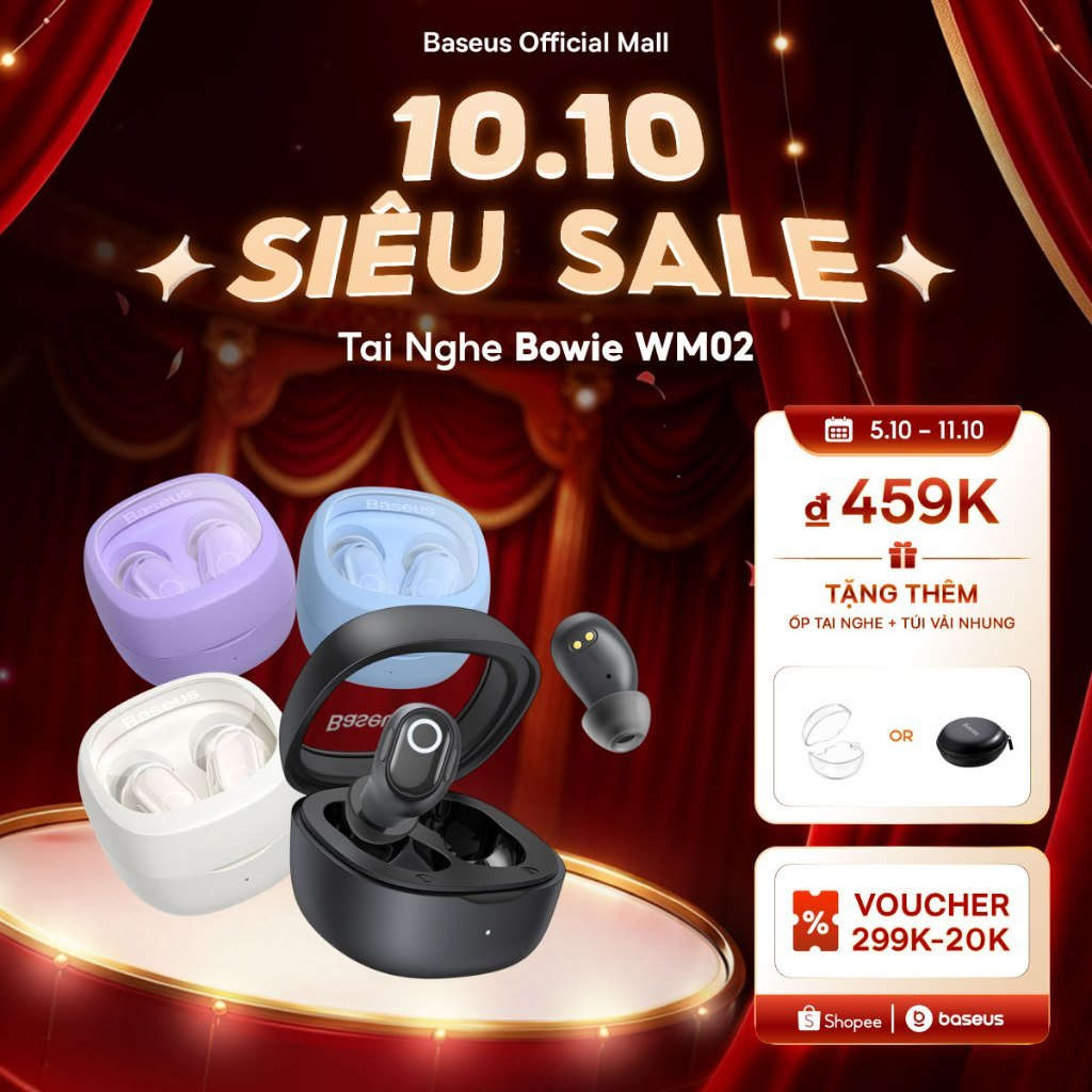 Tai nghe bluetooth BASEUS WM02 – tai nghe bluetooth