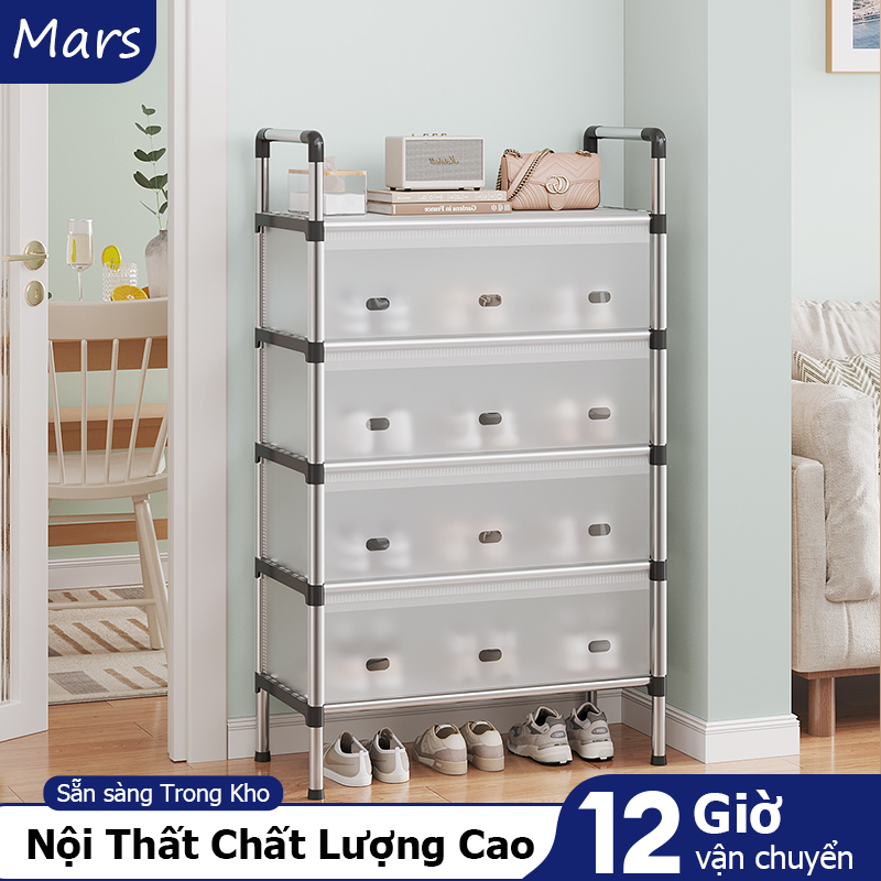 Kệ dép nhỏ gọn có nắp Mars – kệ giày dép nhựa