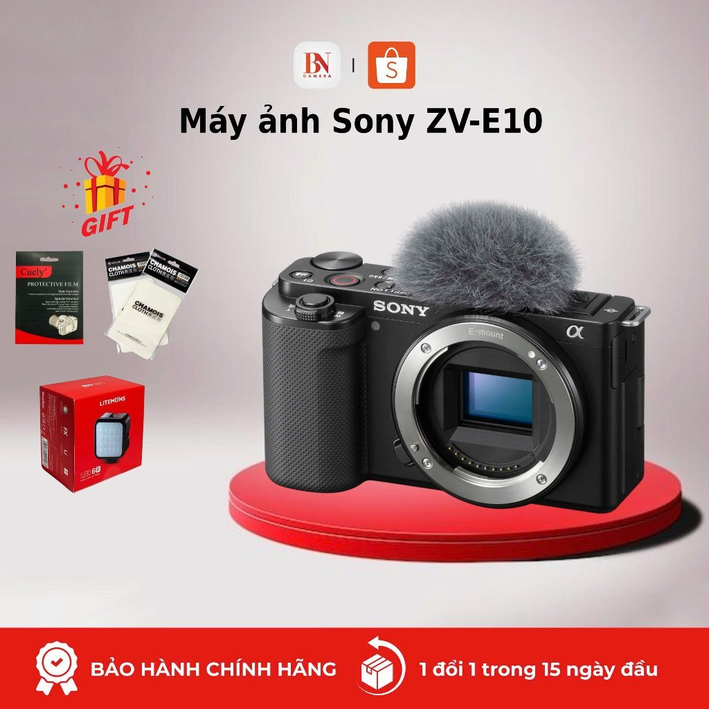 [Bảo hành 24 tháng] Máy ảnh Sony ZV-E10 | Chính Hãng. ZVE10, ZV E10. Máy quay 4K giá rẻ tốt nhất 2026 – máy quay phim dưới 10 triệu