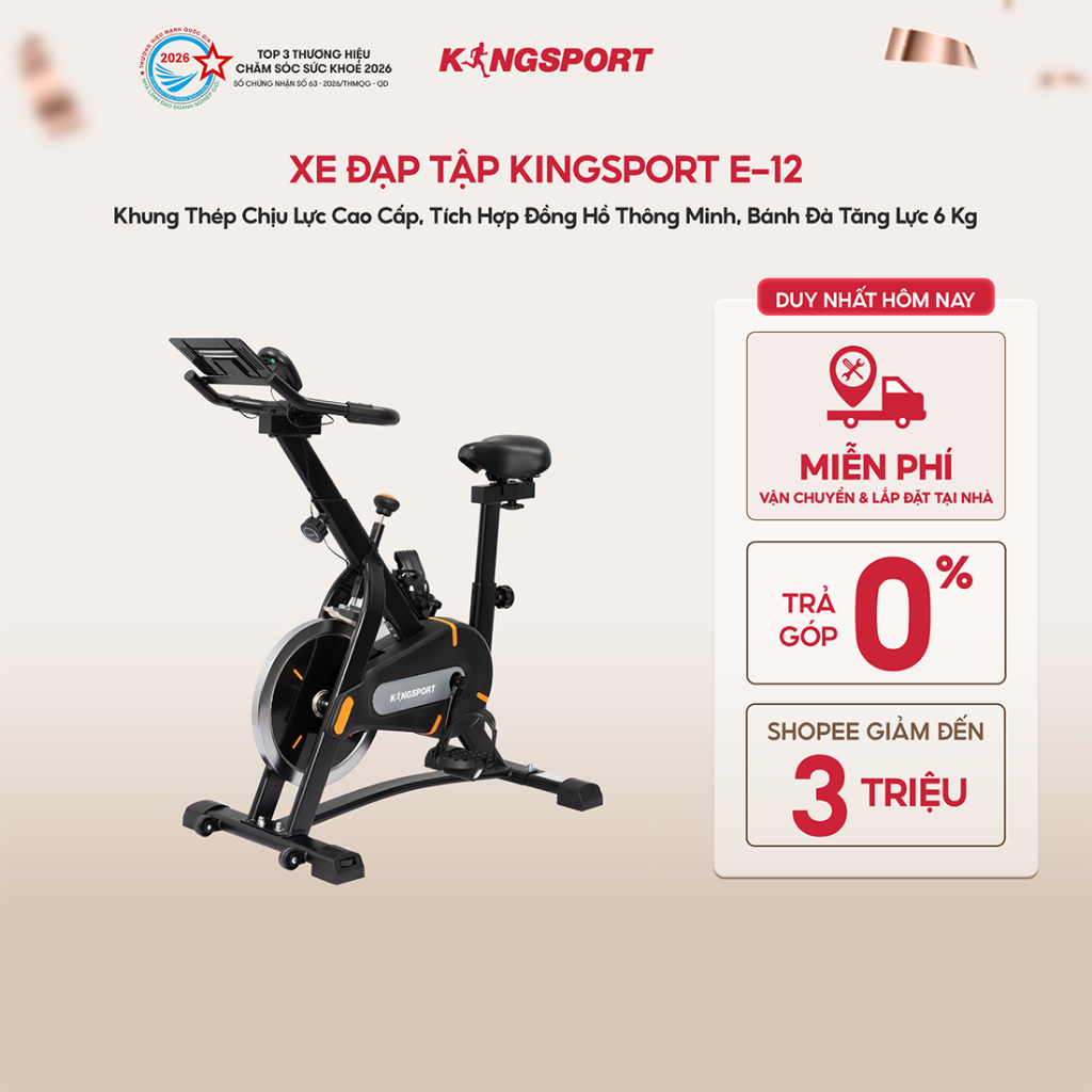 Xe đạp Kingsport E12 – xe đạp tập thể dục tại nhà