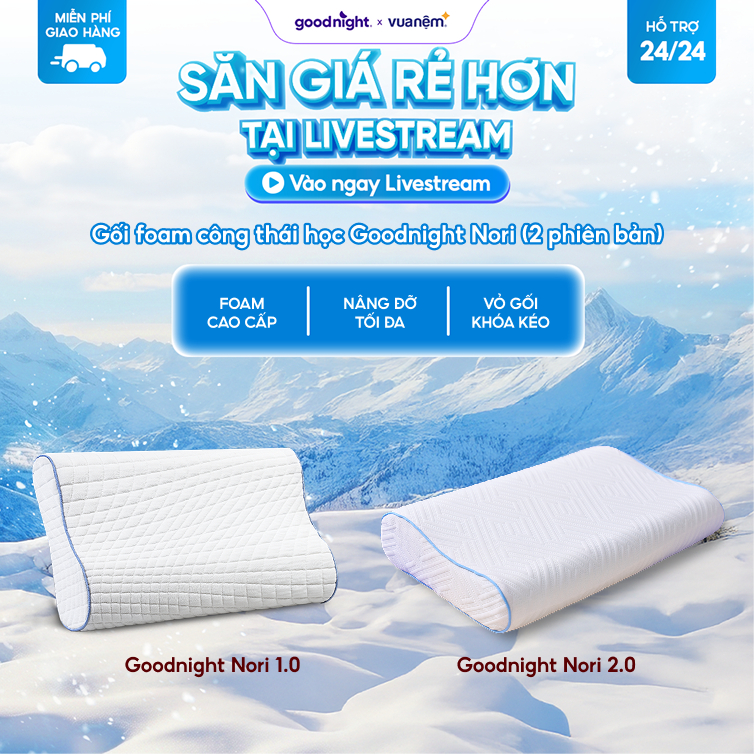 Gối nằm memory foam iComfy Sofy Air – gối ngủ công thái học