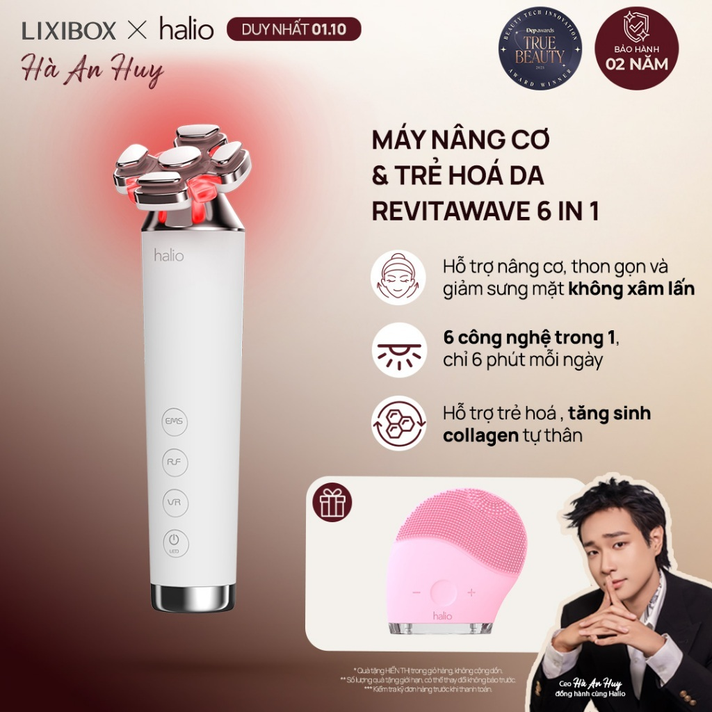 Máy Nâng Cơ Halio RevitaWave – máy nâng cơ mặt anlan ems led