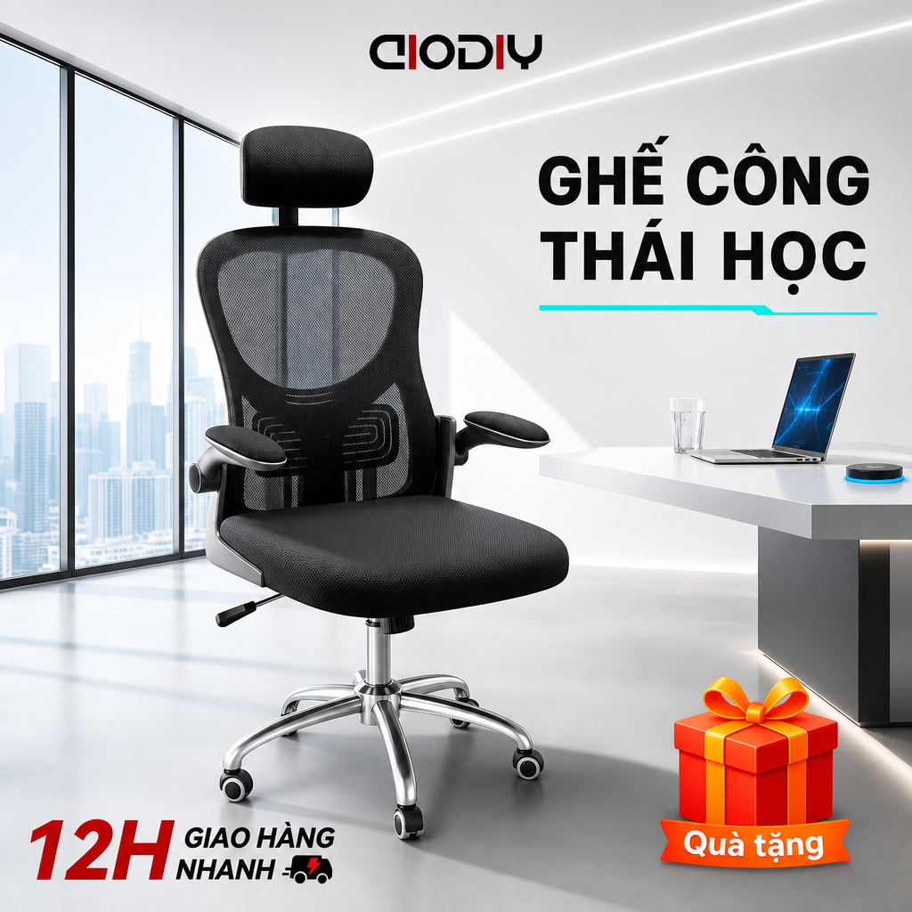 Ghế Công Thái Học AIODIY – ghế công thái học dưới 1 triệu