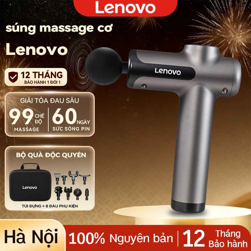 Máy massage cầm tay chính hãng Lenovo 99 mức lực đấm cực mạnh, máy massage cổ vai gáy, massage lưng giảm đau nhức – máy massage cổ vai gáy 6d - gối massage cổ vai gáy thư giãn văn phòng