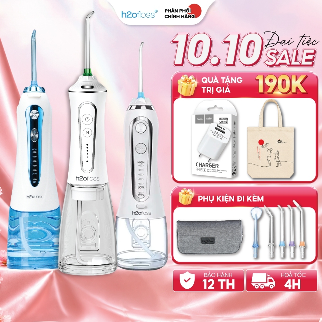 Tăm nước H2OFloss HF6P – máy tăm nước