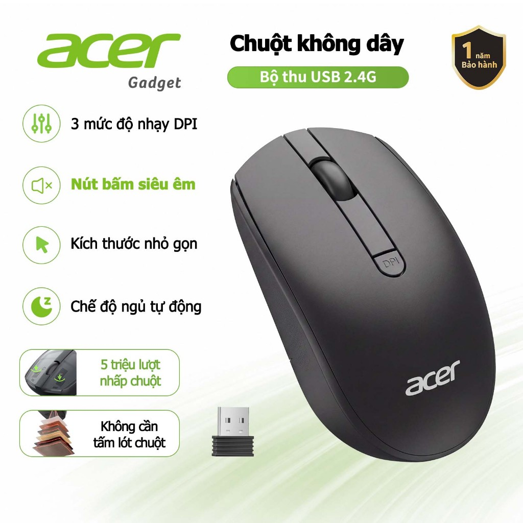 Chuột Gaming Acer M404 – chuột không dây gaming