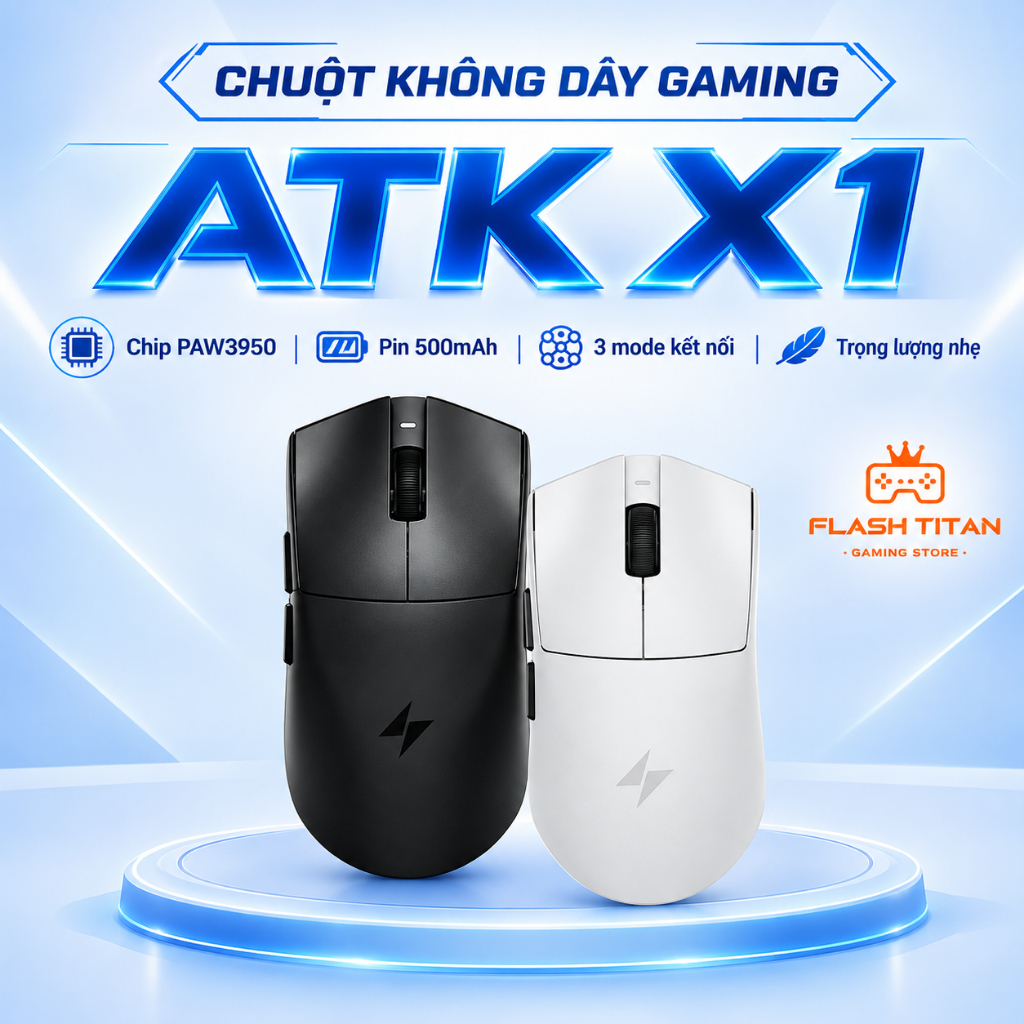 Chuột Gaming Không Dây ATK X1 PRO – chuột không dây gaming