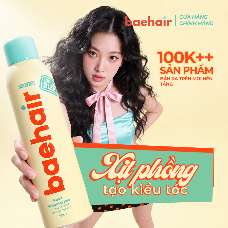 Gôm mềm Baehair Booster – xịt tạo phồng tóc tự nhiên