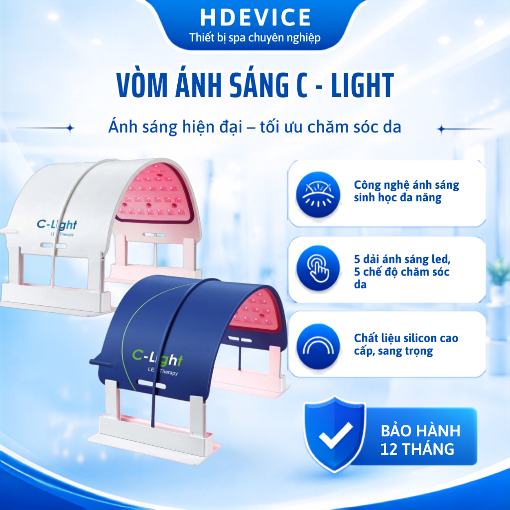 Vòm LED Ánh Sáng Hdevice C-Light – máy ánh sáng sinh học chăm sóc da spa