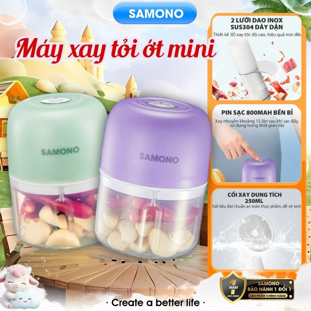 Máy xay Samono SWL4 – máy xay cầm tay mini