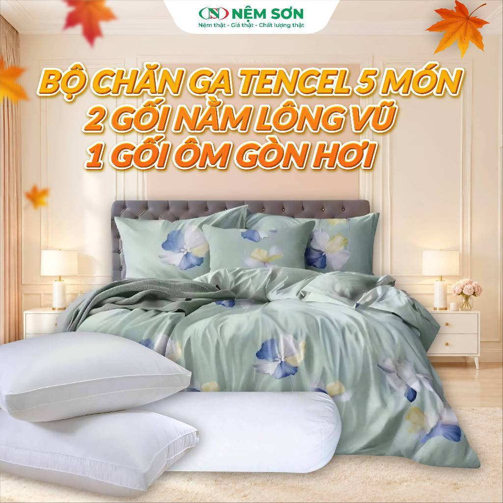 Bộ Chăn Ga Tencel Nệm Sơn – bộ chăn ga gối đệm vintage