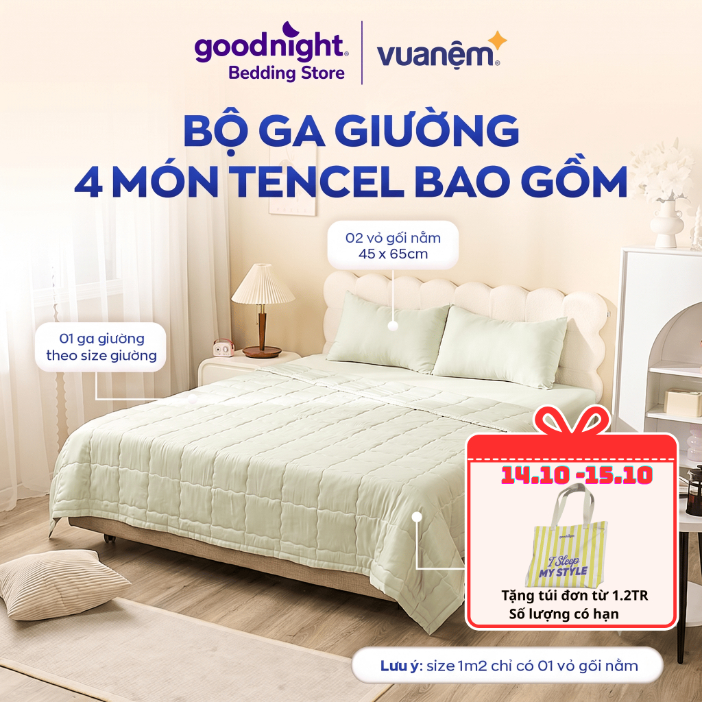 Bộ Chăn Ga SET4 Vua Nệm – bộ chăn ga gối đệm vintage