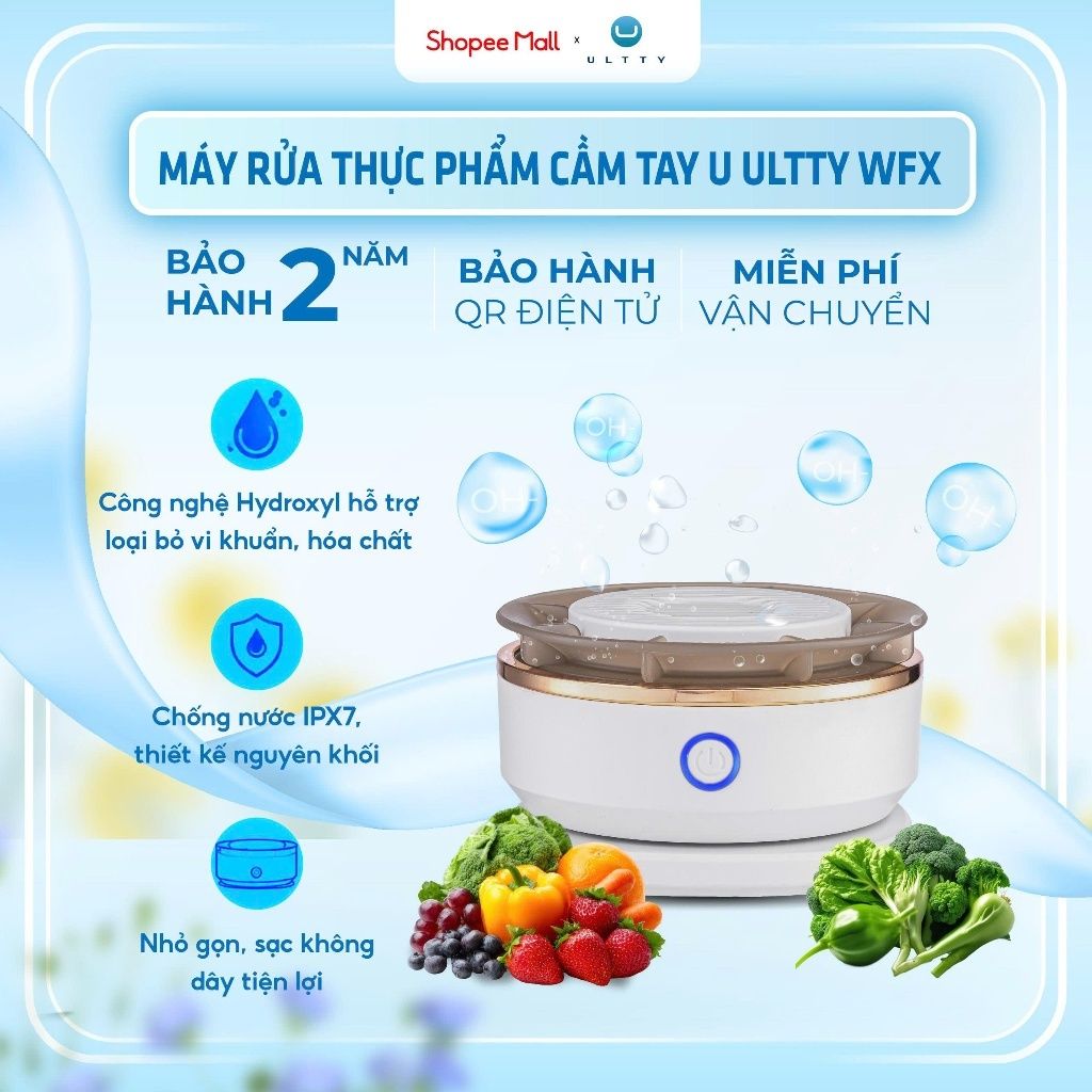 Máy rửa rau củ U ULTTY KEP360 – máy rửa rau củ quả