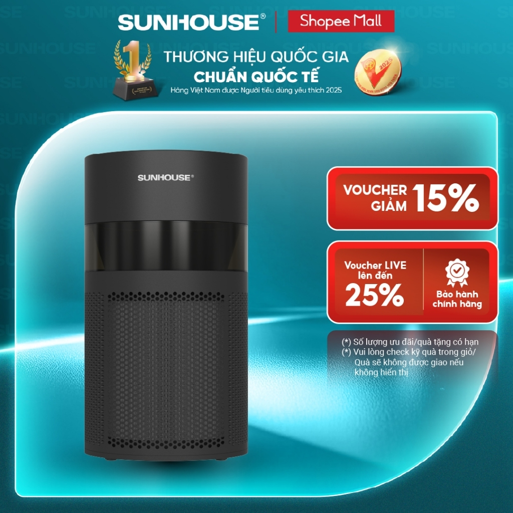 Sunhouse SHDAP9711 – máy lọc không khí khử mùi cấp ẩm tốt trong tầm giá 10m