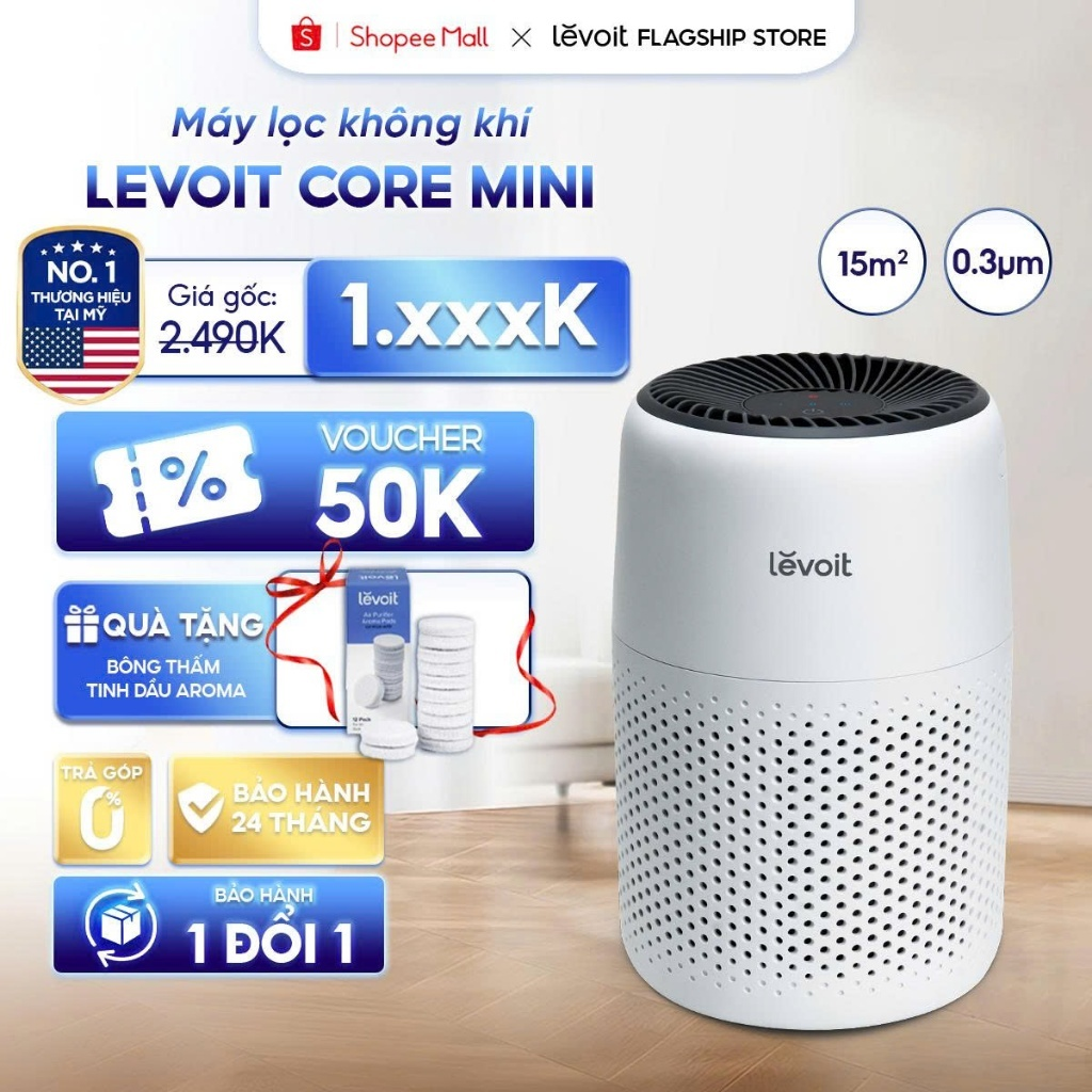 Máy lọc không khí Levoit 17M2 – máy lọc không khí khử mùi cấp ẩm tốt trong tầm giá 10m