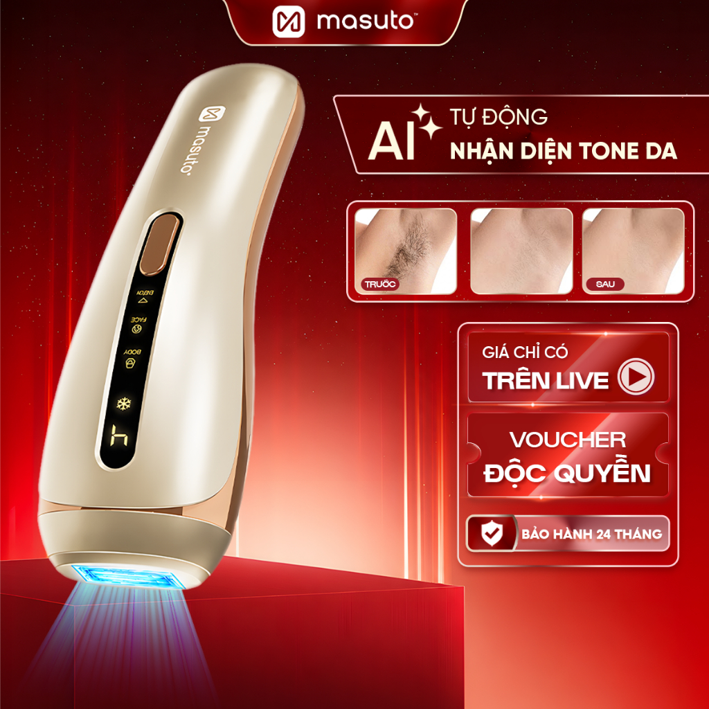 Máy triệt lông Masuto SkinSense Ai – review máy triệt lông