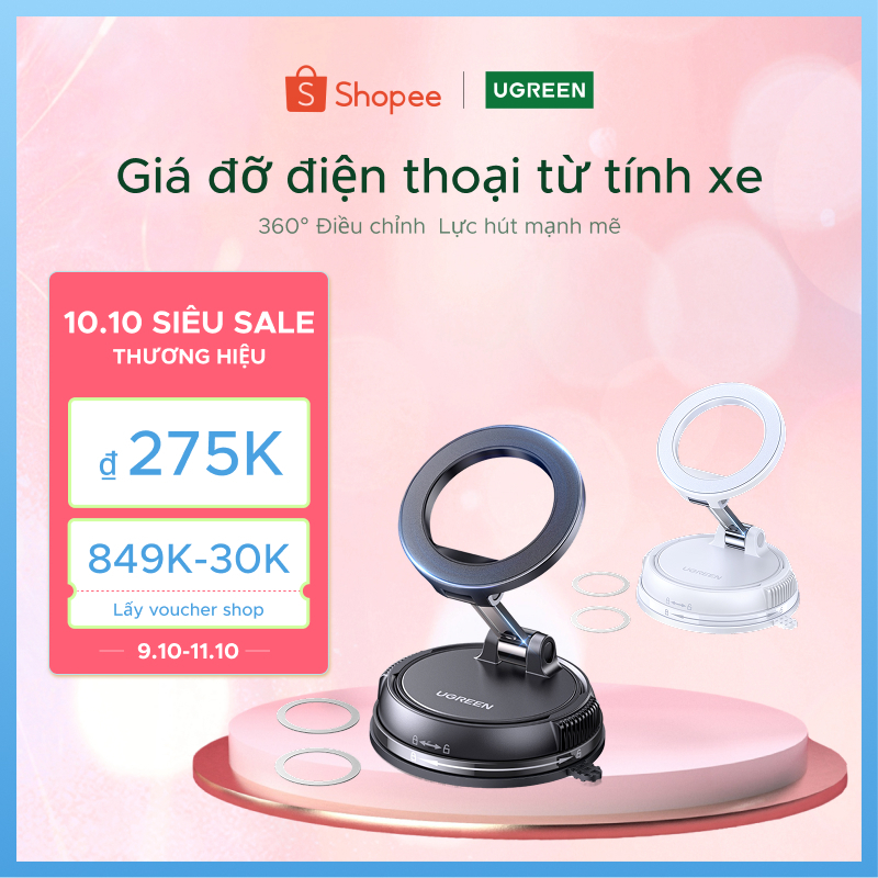 Giá đỡ điện thoại UGREEN 360° – giá đỡ điện thoại xoay 360 độ