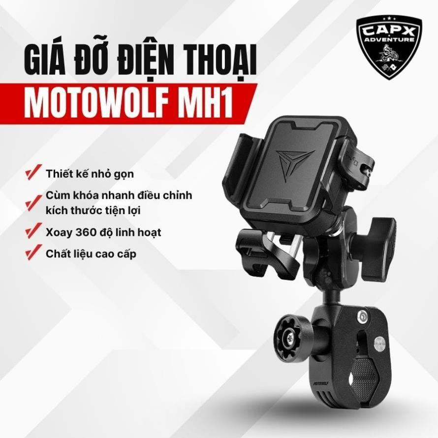 Giá đỡ điện thoại MOTOWOLF MH1 – giá đỡ điện thoại xoay 360 độ