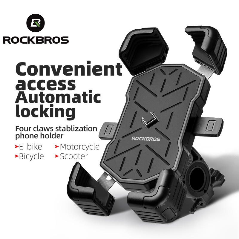 Giá đỡ điện thoại ROCKBROS chống sốc – giá đỡ điện thoại xoay 360 độ
