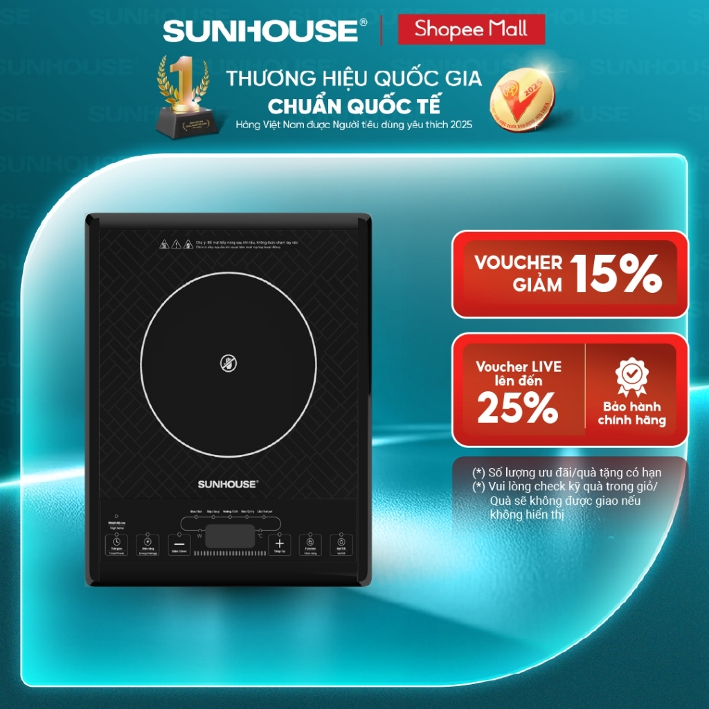 Bếp đơn hồng ngoại Sunhouse SHD6011 – bếp từ