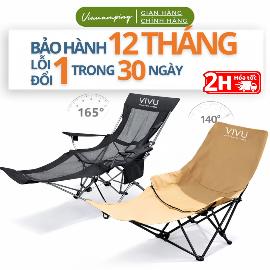 Ghế Dã Ngoại Ngả Lưng Vivu Outdoor – ghế cắm trại gấp gọn