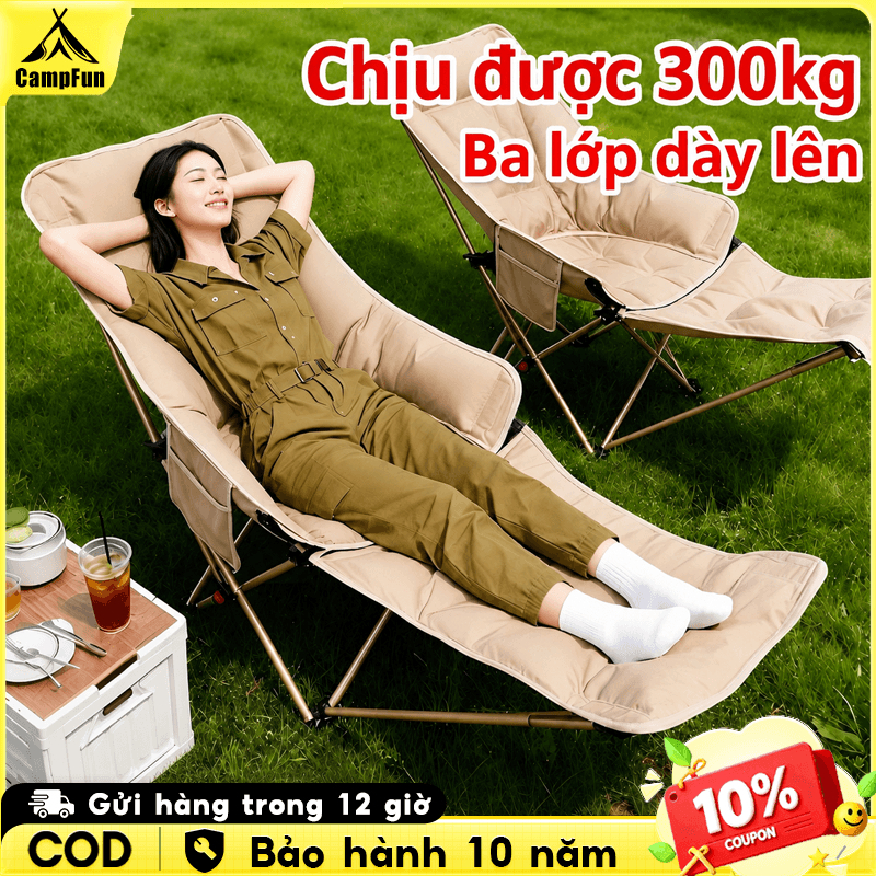 Ghế nằm gấp gọn đa năng – ghế cắm trại gấp gọn