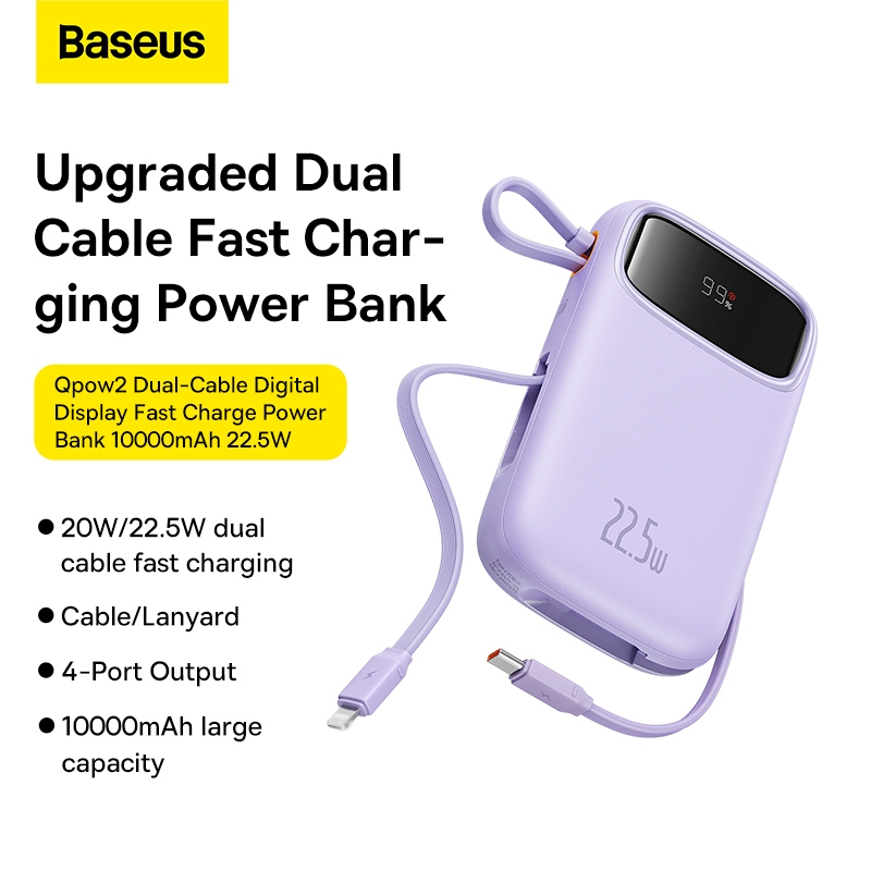 Pin sạc dự phòng BASEUS QPOW3 30W – pin sạc dự phòng không dây 10000mah