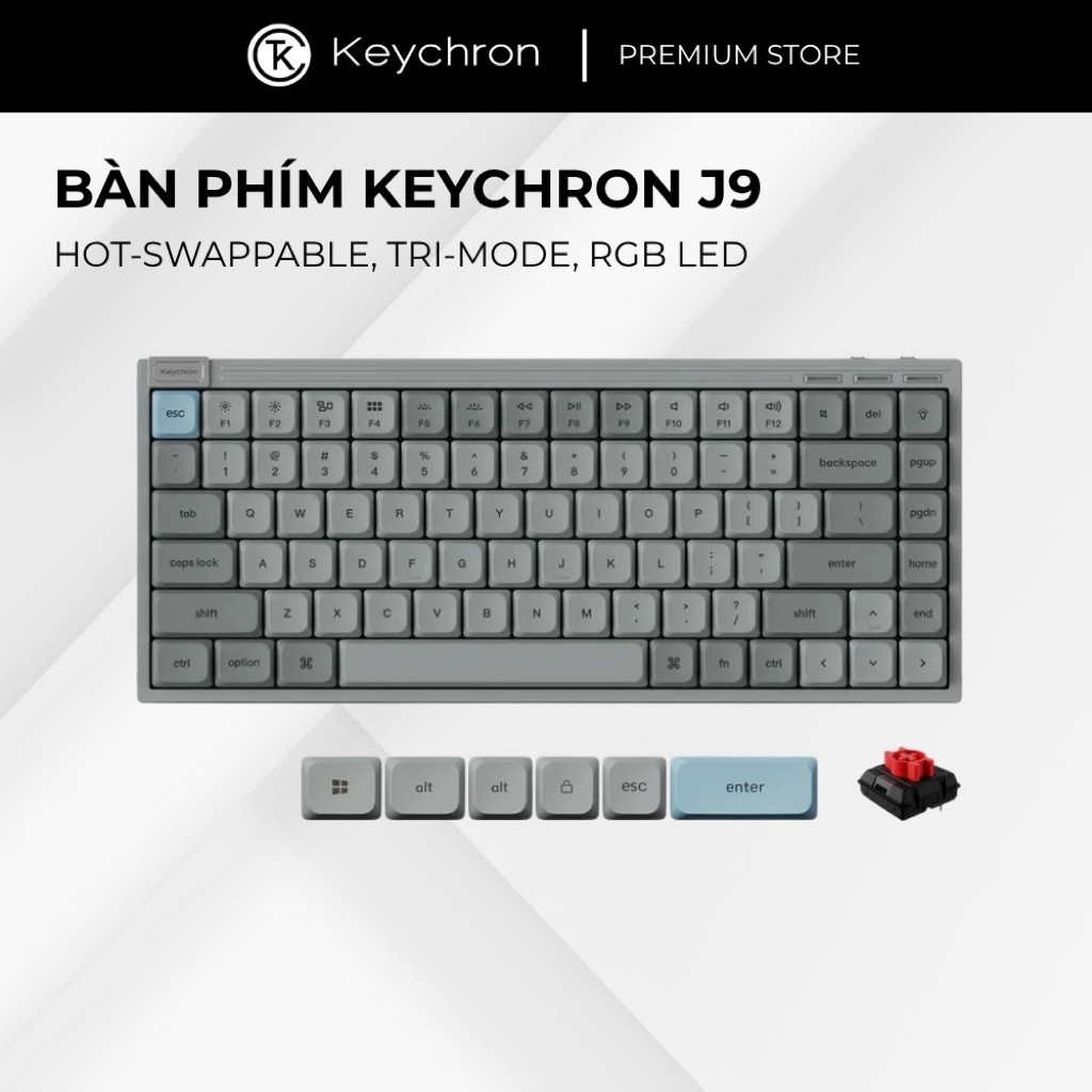 Bàn phím Keychron J9 – bàn phím low profile full size