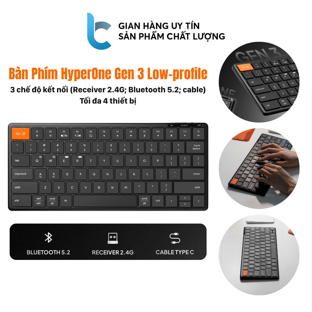 Bàn phím HyperOne GEN3 – bàn phím low profile full size