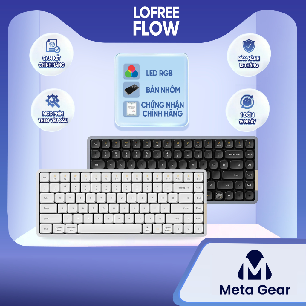 Bàn phím cơ Lofree Flow – bàn phím low profile full size