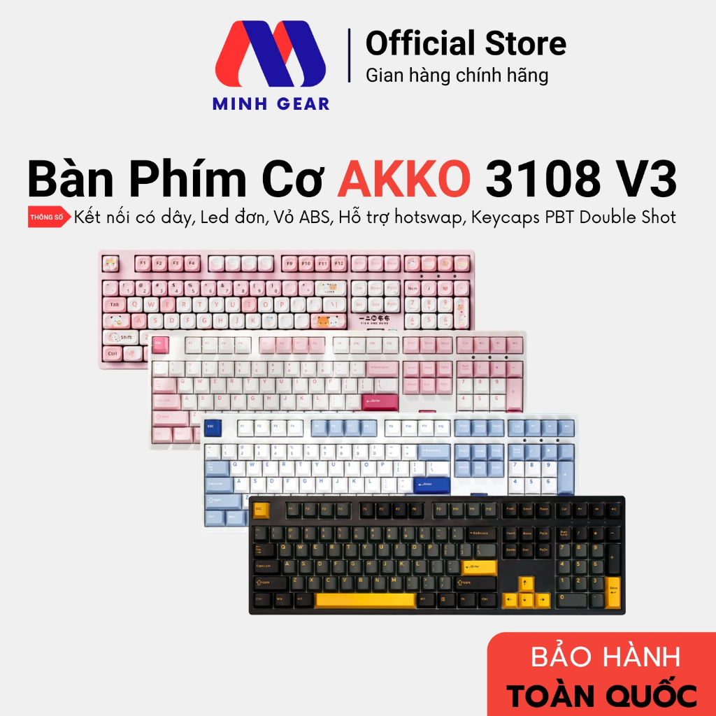 Bàn phím cơ AKKO V3 – bàn phím cơ full size